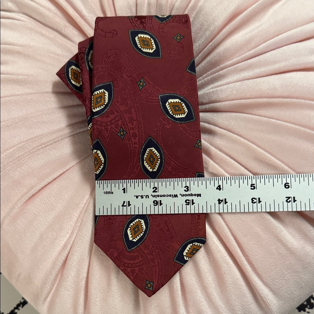 Talbott By Robert Talbott Burgundy Patterned Tie … - image 4